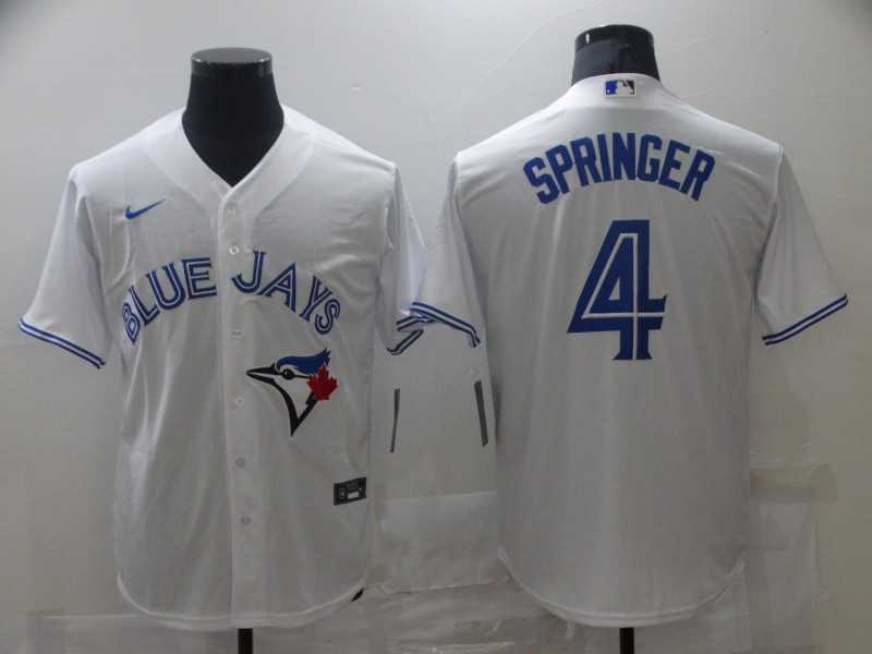 Blue Jays 4 George Springer White 2020 Nike Cool Base Jersey,We sell and wholesale Blue Jays 4 George Springer White 2020 Nike Cool Base Jersey on line form chian!